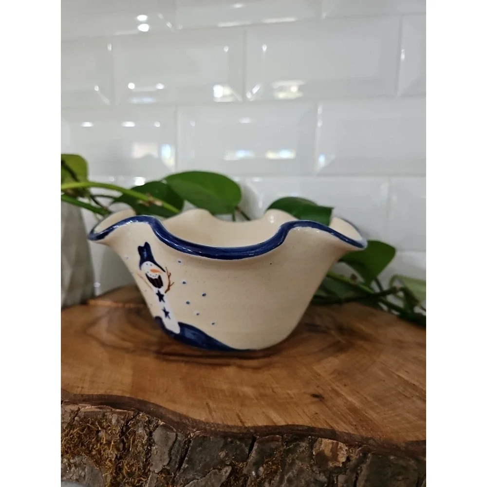 Vintage SNOWMAN POTTERY‎ Bowl
